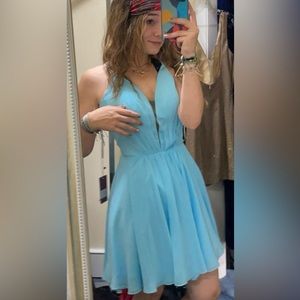 Gorgeous light blue flowy formal dress!!